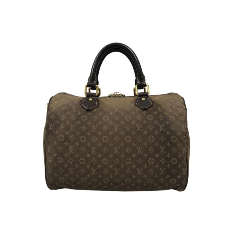LOUIS VUITTON Speedy Monogram Denim Brown Handbag with Shoulder Strap
