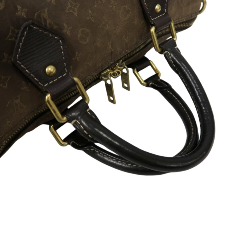 LOUIS VUITTON Speedy Monogram Denim Brown Handbag with Shoulder Strap