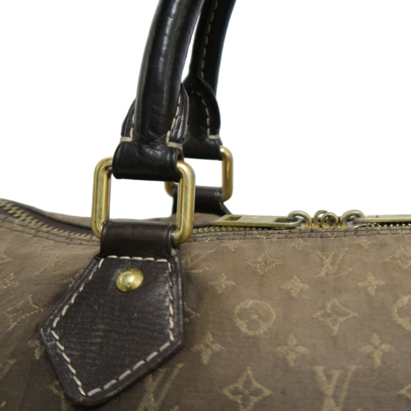 LOUIS VUITTON Speedy Monogram Denim Brown Handbag with Shoulder Strap