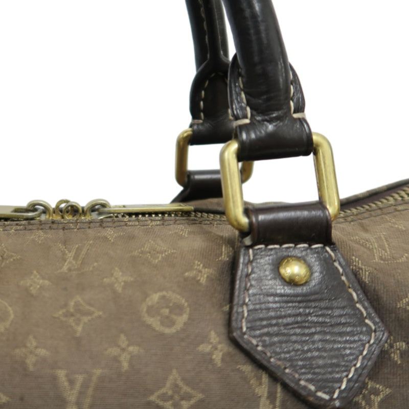 LOUIS VUITTON Speedy Monogram Denim Brown Handbag with Shoulder Strap