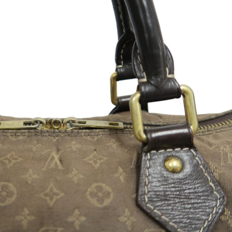 LOUIS VUITTON Speedy Monogram Denim Brown Handbag with Shoulder Strap