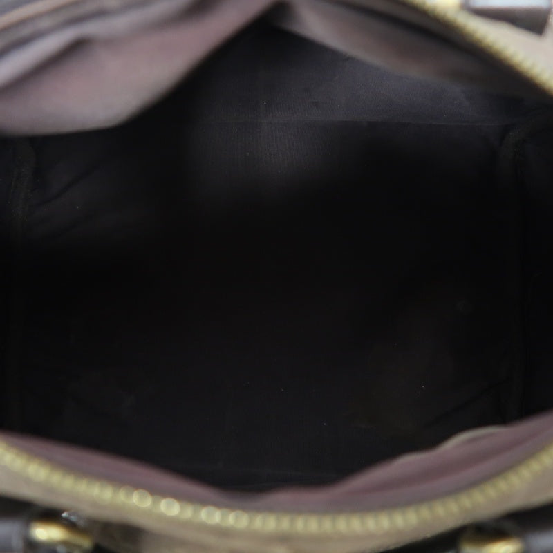 LOUIS VUITTON Speedy Monogram Denim Brown Handbag with Shoulder Strap