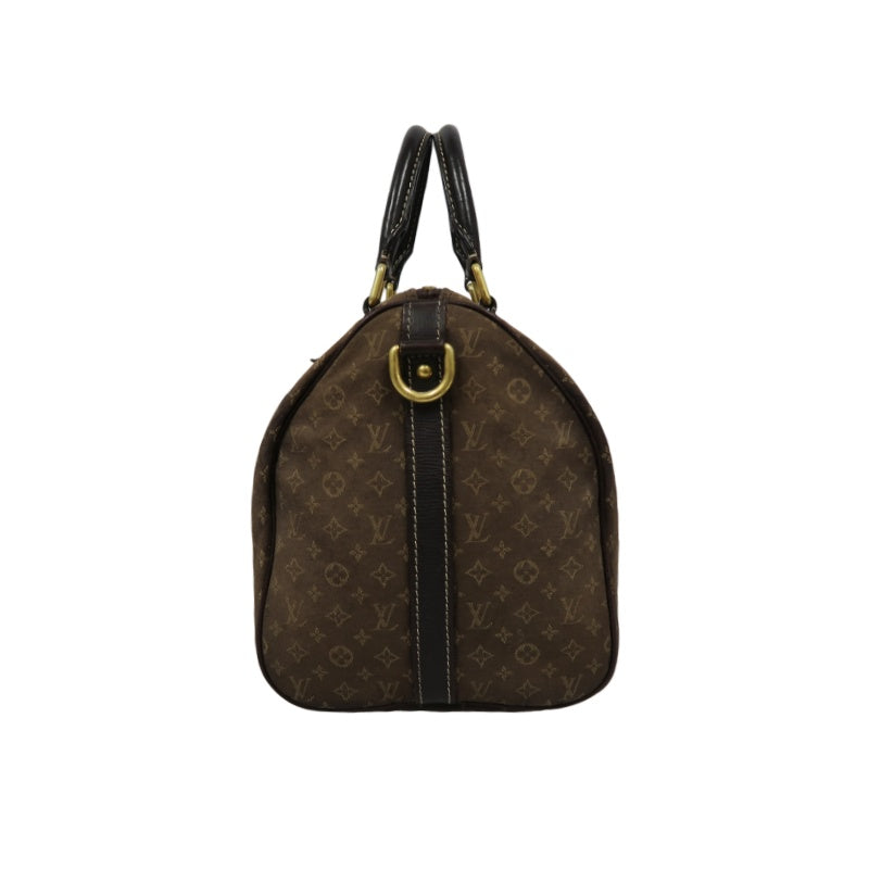 LOUIS VUITTON Speedy Monogram Denim Brown Handbag with Shoulder Strap