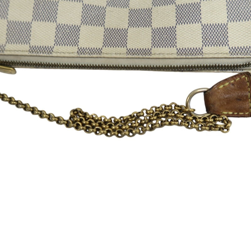 Louis Vuitton Eva Damier Azur Shoulder Bag, White, with Shoulder Strap, PVC