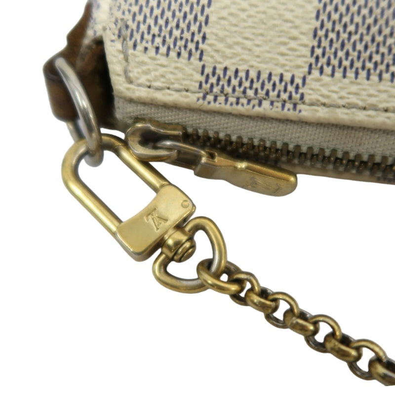 Louis Vuitton Eva Damier Azur Shoulder Bag, White, with Shoulder Strap, PVC