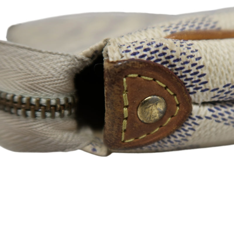 Louis Vuitton Eva Damier Azur Shoulder Bag, White, with Shoulder Strap, PVC