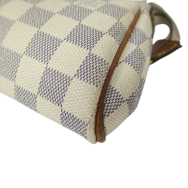 Louis Vuitton Eva Damier Azur Shoulder Bag, White, with Shoulder Strap, PVC