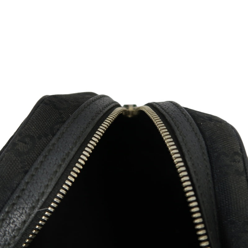 GUCCI GG Canvas, Sherry Line, Mini Boston Handbag, Black, GG Monogram Canvas Shoulder Bag