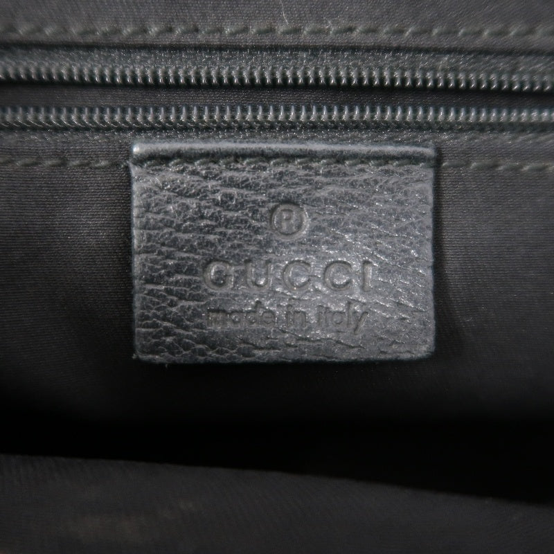 GUCCI GG Canvas, Sherry Line, Mini Boston Handbag, Black, GG Monogram Canvas Shoulder Bag