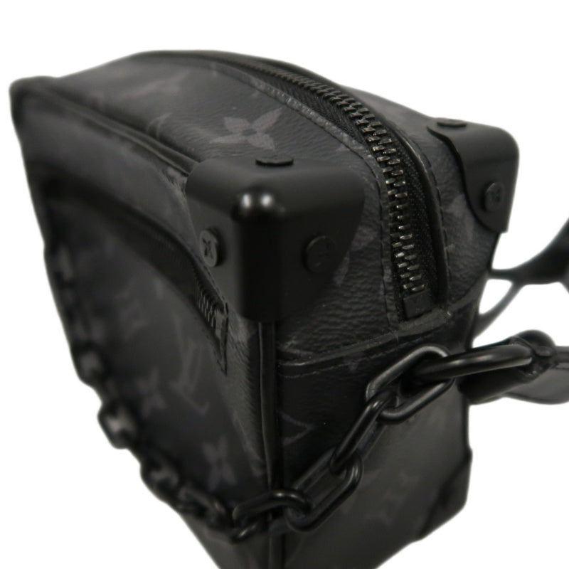 Louis Vuitton Mini Soft Trunk Monogram Eclipse Shoulder Bag, Black, PVC