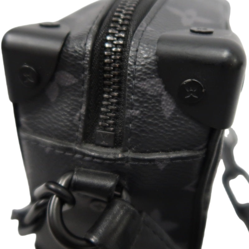 Louis Vuitton Mini Soft Trunk Monogram Eclipse Shoulder Bag, Black, PVC