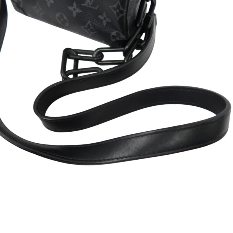 Louis Vuitton Mini Soft Trunk Monogram Eclipse Shoulder Bag, Black, PVC