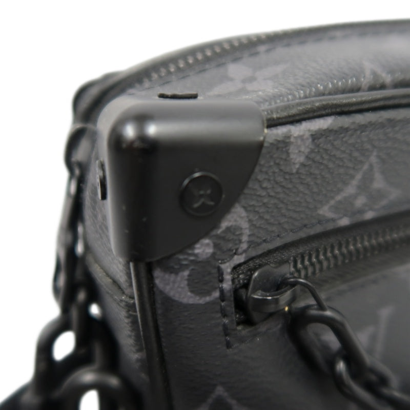 Louis Vuitton Mini Soft Trunk Monogram Eclipse Shoulder Bag, Black, PVC