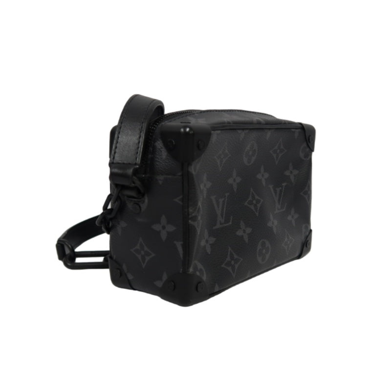 Louis Vuitton Mini Soft Trunk Monogram Eclipse Shoulder Bag, Black, PVC