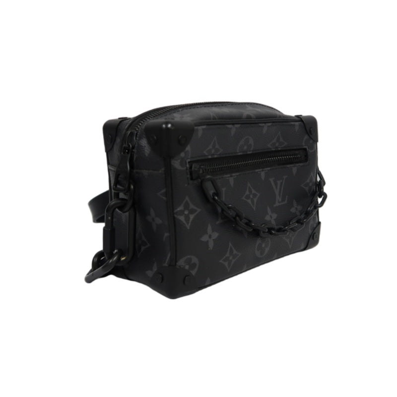 Louis Vuitton Mini Soft Trunk Monogram Eclipse Shoulder Bag, Black, PVC