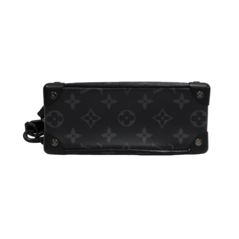 Louis Vuitton Mini Soft Trunk Monogram Eclipse Shoulder Bag, Black, PVC