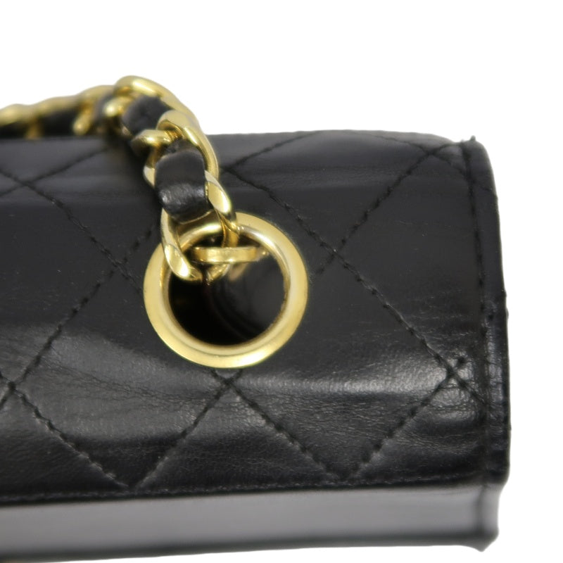 CHANEL 2.55 Shoulder Bag Lambskin Black Gold HardwareBlack Lambskin Quilted Flap Box Shoulder Bag