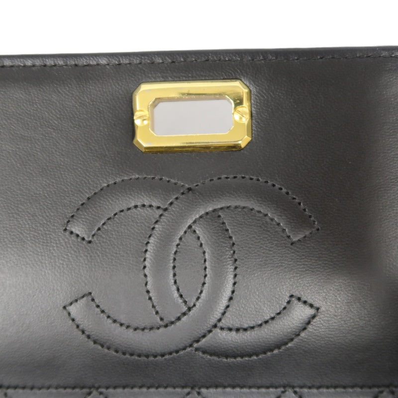 CHANEL 2.55 Shoulder Bag Lambskin Black Gold HardwareBlack Lambskin Quilted Flap Box Shoulder Bag