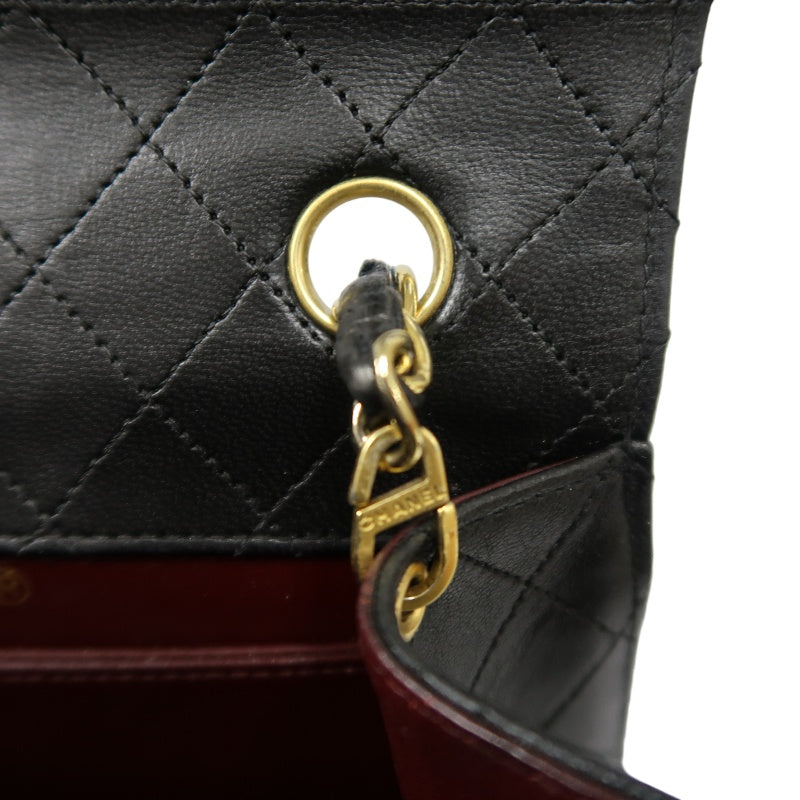 CHANEL 2.55 Shoulder Bag Lambskin Black Gold HardwareBlack Lambskin Quilted Flap Box Shoulder Bag