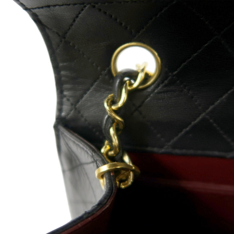 CHANEL 2.55 Shoulder Bag Lambskin Black Gold HardwareBlack Lambskin Quilted Flap Box Shoulder Bag
