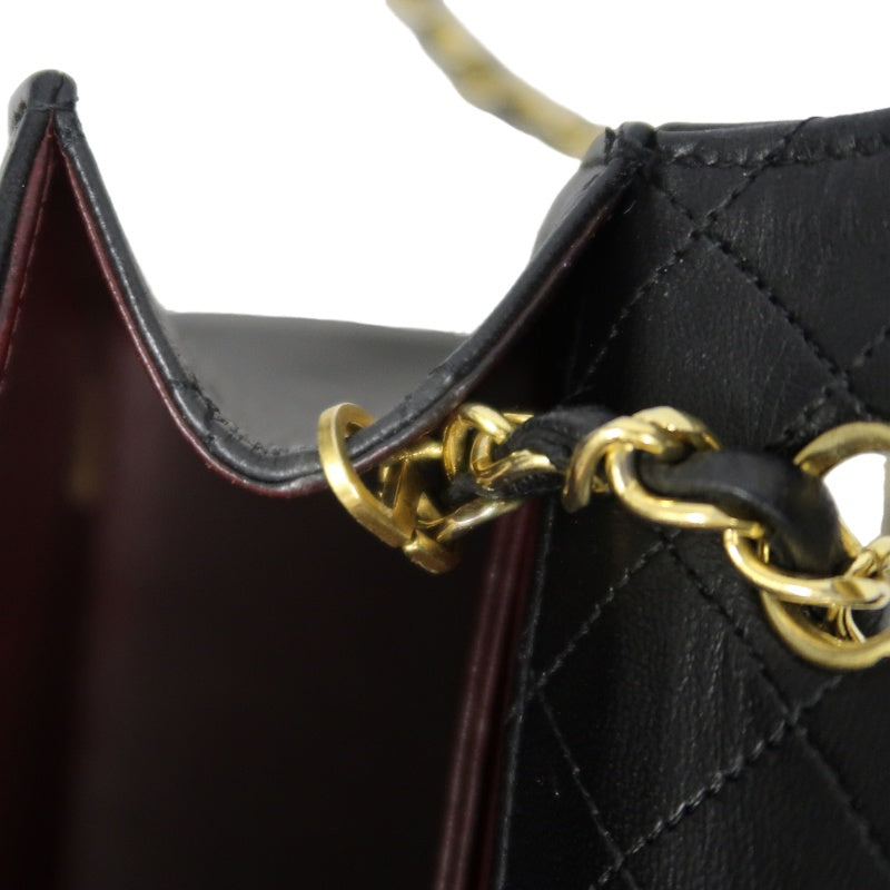 CHANEL 2.55 Shoulder Bag Lambskin Black Gold HardwareBlack Lambskin Quilted Flap Box Shoulder Bag