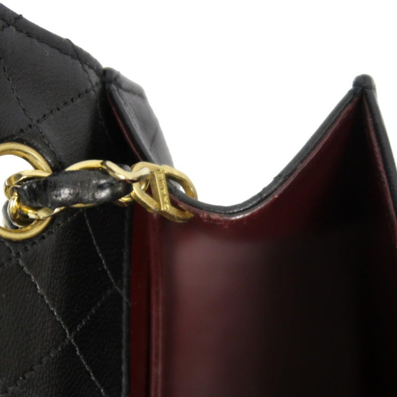 CHANEL 2.55 Shoulder Bag Lambskin Black Gold HardwareBlack Lambskin Quilted Flap Box Shoulder Bag