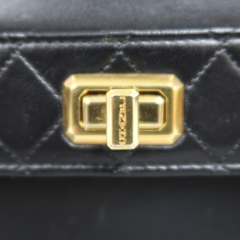 CHANEL 2.55 Shoulder Bag Lambskin Black Gold HardwareBlack Lambskin Quilted Flap Box Shoulder Bag