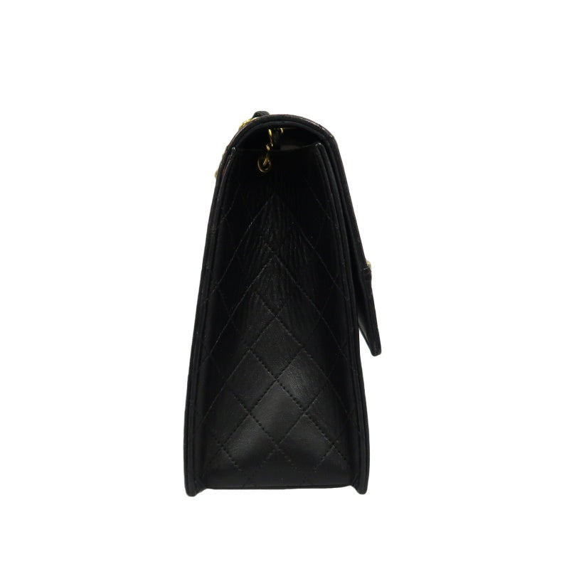 CHANEL 2.55 Shoulder Bag Lambskin Black Gold HardwareBlack Lambskin Quilted Flap Box Shoulder Bag