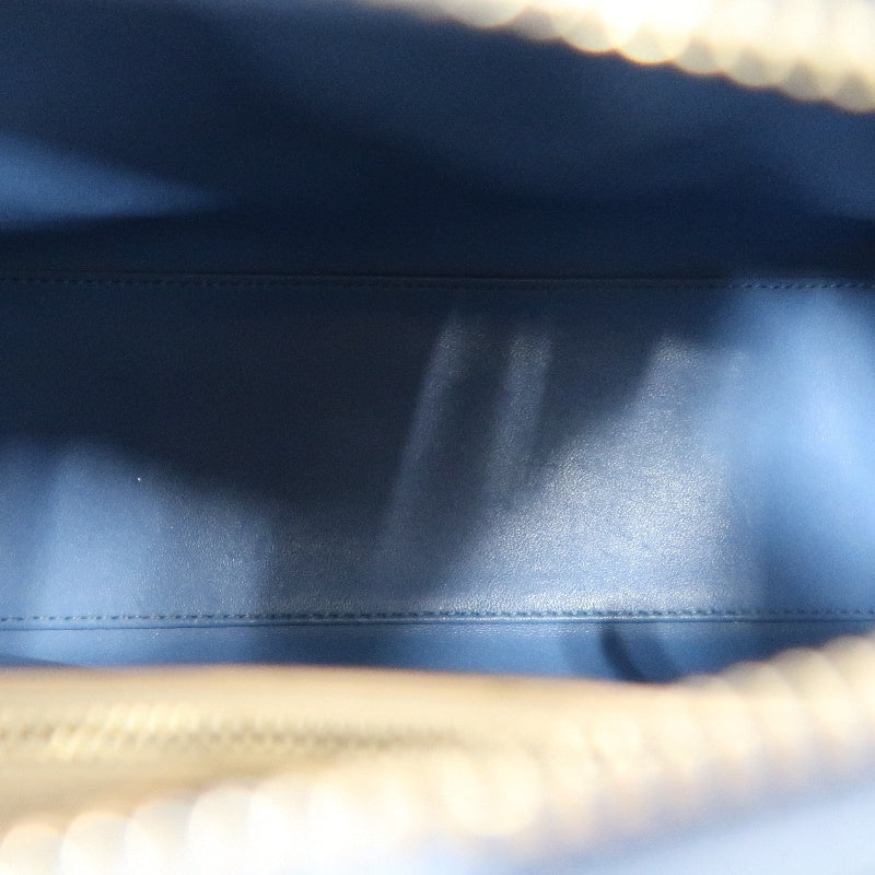 DIOR Cannage Lady Dior Handbag, Purple/Blue, Silver Hardware, Purple PVC, 5-Pocket Lady Dior Tote Bag