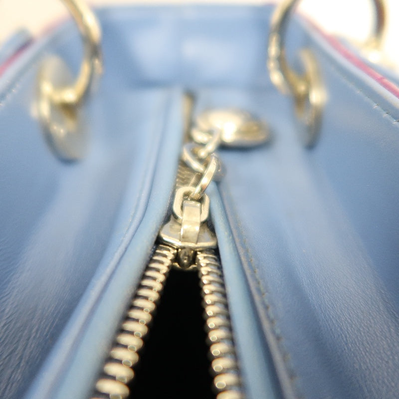 DIOR Cannage Lady Dior Handbag, Purple/Blue, Silver Hardware, Purple PVC, 5-Pocket Lady Dior Tote Bag