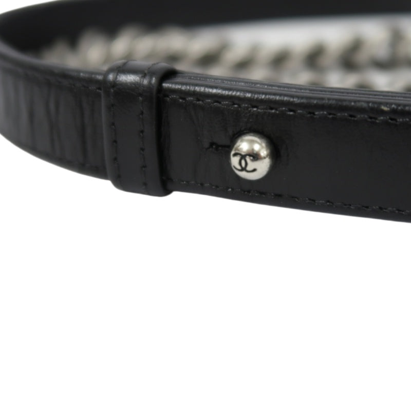 CHANEL Boy Matelasse Lambskin Black Shoulder Bag Silver Hardware