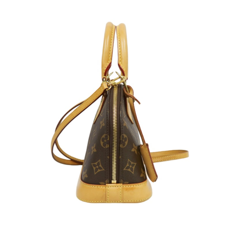 Louis Vuitton Nano Alma Monogram Handbag Brown  Monogram PVC  With Shoulder Strap