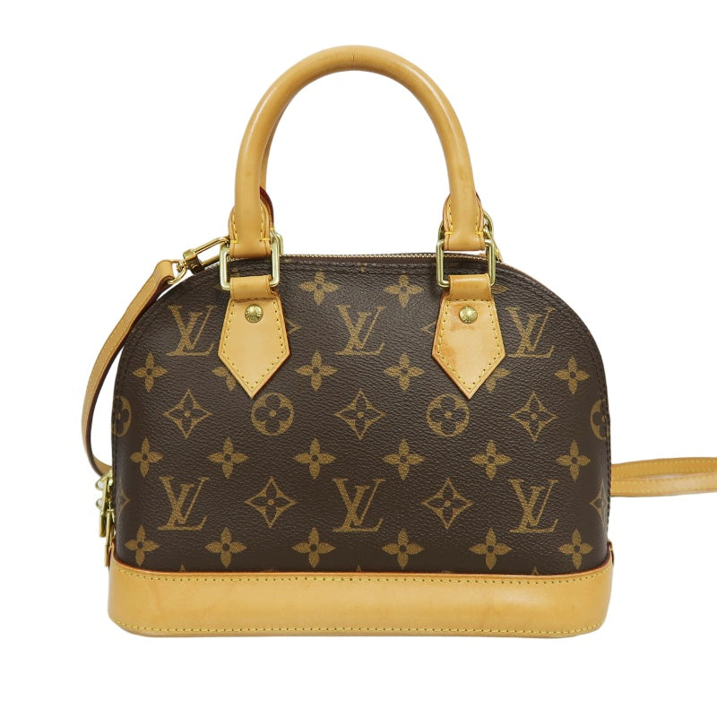 Louis Vuitton Nano Alma Monogram Handbag Brown  Monogram PVC  With Shoulder Strap