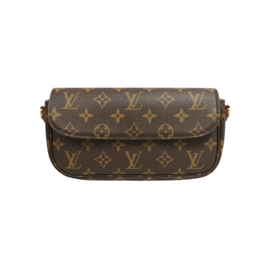 Louis Vuitton Wallet On Chain Ivy Monogram Handbag, Brown, with Shoulder Strap, PVC