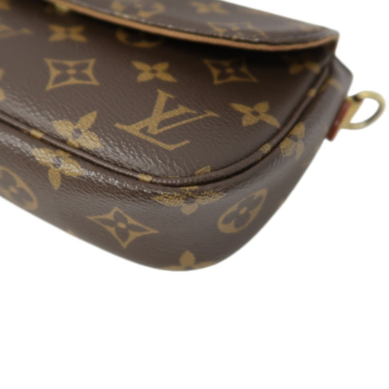 Louis Vuitton Wallet On Chain Ivy Monogram Handbag, Brown, with Shoulder Strap, PVC