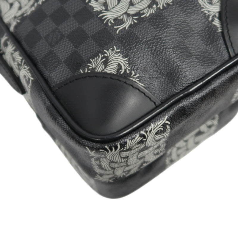 LOUIS VUITTON Amazon Christopher Nemeth Collaboration Damier Graphite Shoulder Bag, Black PVC Double-layer Crossbody Camera Bag