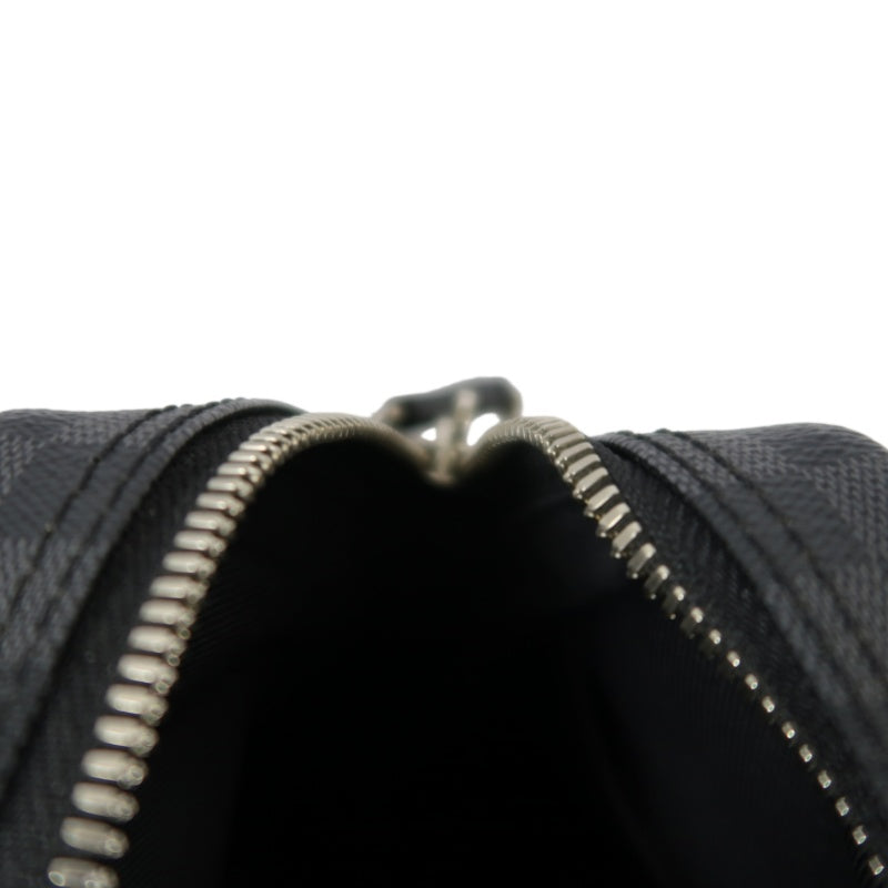 LOUIS VUITTON Amazon Christopher Nemeth Collaboration Damier Graphite Shoulder Bag, Black PVC Double-layer Crossbody Camera Bag