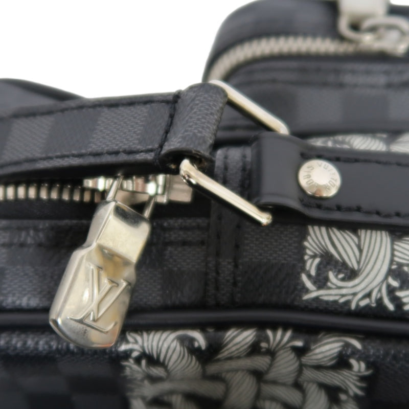 LOUIS VUITTON Amazon Christopher Nemeth Collaboration Damier Graphite Shoulder Bag, Black PVC Double-layer Crossbody Camera Bag