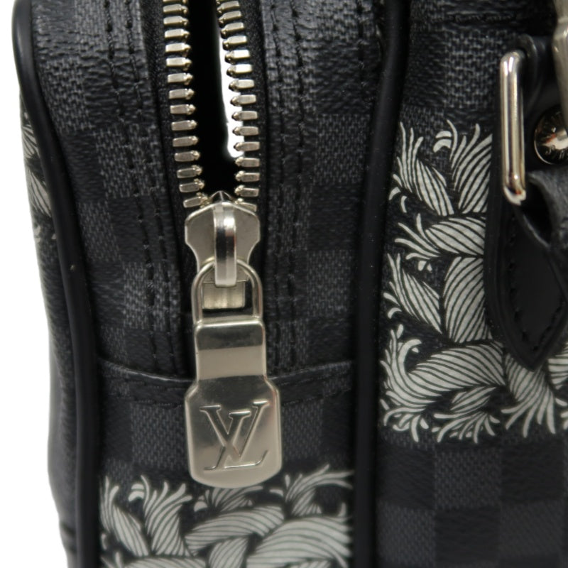 LOUIS VUITTON Amazon Christopher Nemeth Collaboration Damier Graphite Shoulder Bag, Black PVC Double-layer Crossbody Camera Bag