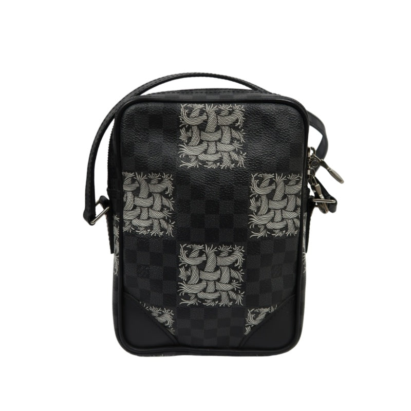 LOUIS VUITTON Amazon Christopher Nemeth Collaboration Damier Graphite Shoulder Bag, Black PVC Double-layer Crossbody Camera Bag