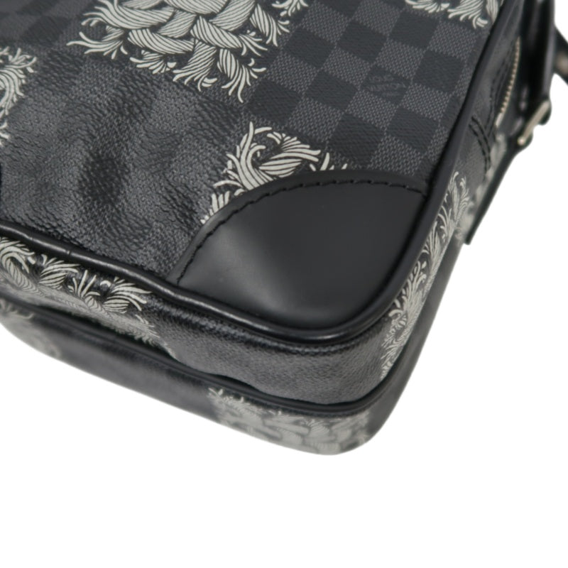 LOUIS VUITTON Amazon Christopher Nemeth Collaboration Damier Graphite Shoulder Bag, Black PVC Double-layer Crossbody Camera Bag