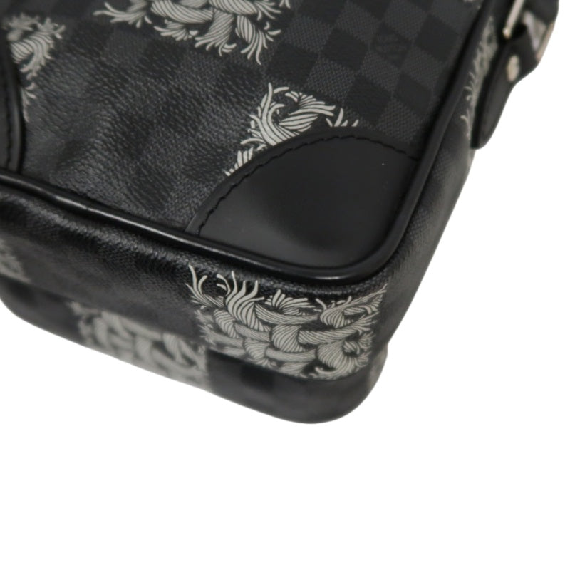 LOUIS VUITTON Amazon Christopher Nemeth Collaboration Damier Graphite Shoulder Bag, Black PVC Double-layer Crossbody Camera Bag