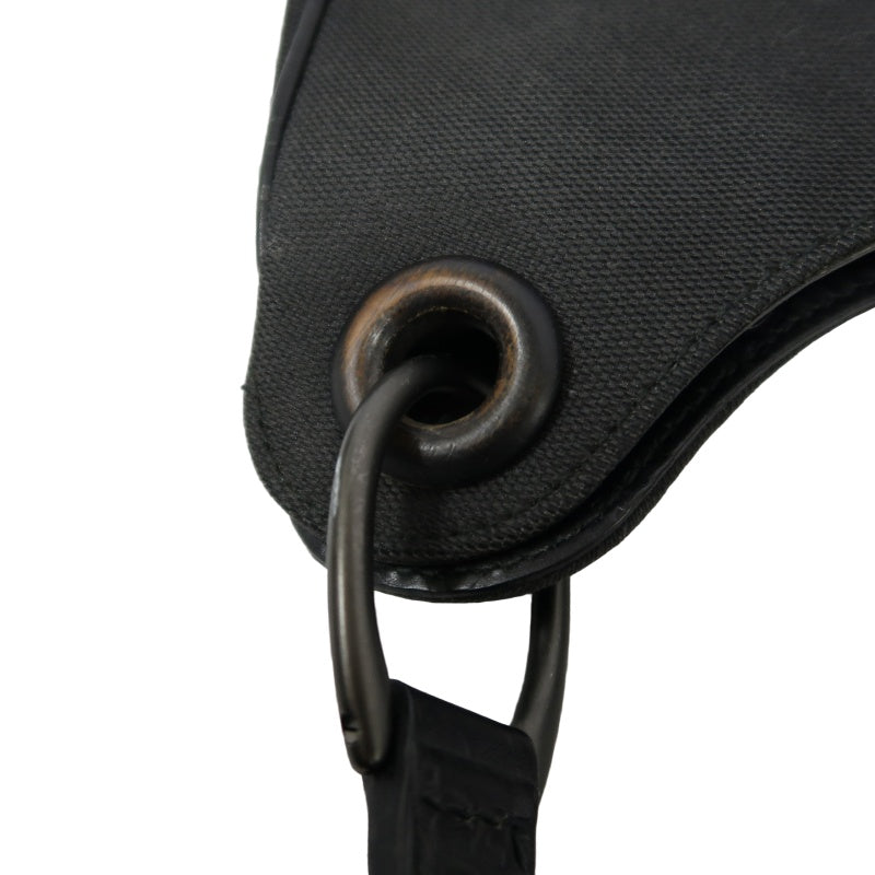GUCCI GG Canvas Handbag, Black, Silver Hardware, Black Canvas Shoulder Bag