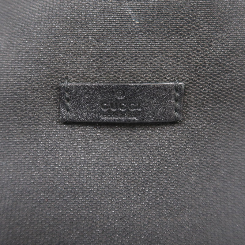 GUCCI GG Canvas Handbag, Black, Silver Hardware, Black Canvas Shoulder Bag