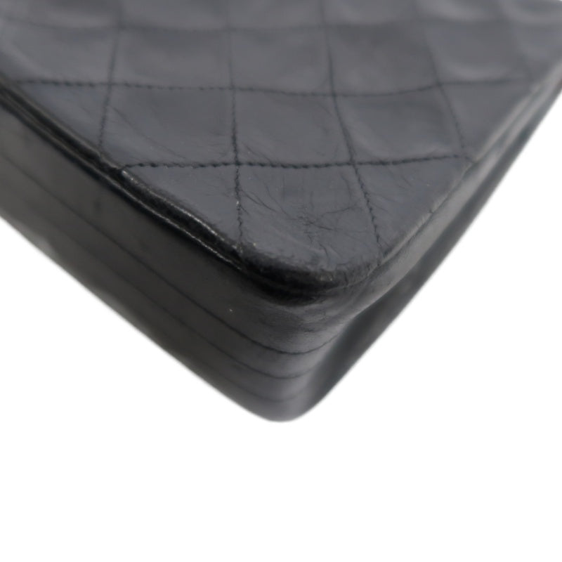 CHANEL Matelasse Shoulder Bag, Black Lambskin, Gold-Tone Hardware, Quilted Flap, Crossbody Style