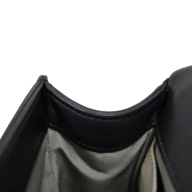 CHANEL Boy Chevron V-Stitch Shoulder Bag, Lambskin, Black, Silver Hardware
