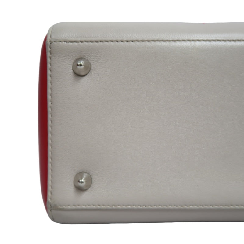 DIOR Lady Dior Cannage Stitch Handbag, Lambskin, Grey Pink, Silver Hardware