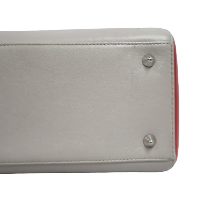 DIOR Lady Dior Cannage Stitch Handbag, Lambskin, Grey Pink, Silver Hardware