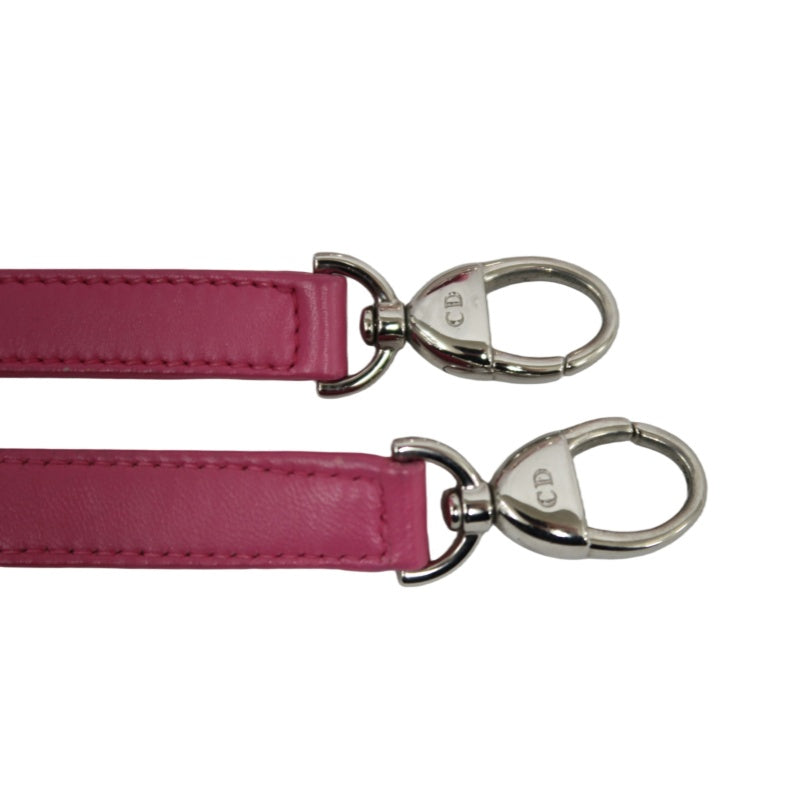 DIOR Lady Dior Cannage Stitch Handbag, Lambskin, Grey Pink, Silver Hardware