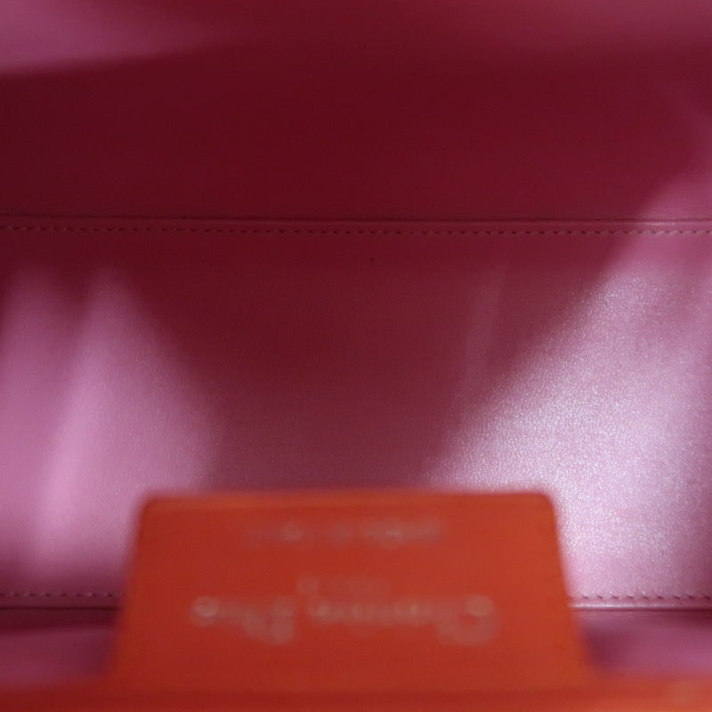 DIOR Lady Dior Cannage Stitch Handbag, Lambskin, Grey Pink, Silver Hardware